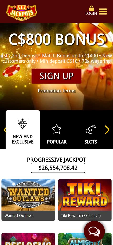 All Jackpots Casino Mobile