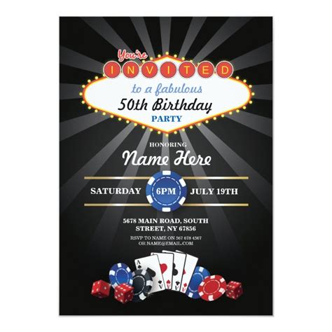 Aniversario De 40 Anos Com A Tematica Do Casino Convites