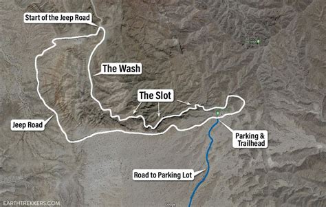 Anza Borrego Slot Canyon Mapa