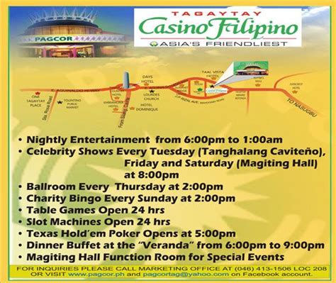 Casino Filipino Tagaytay Agenda