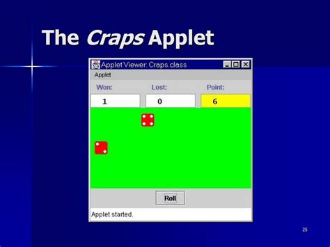 Craps Applet