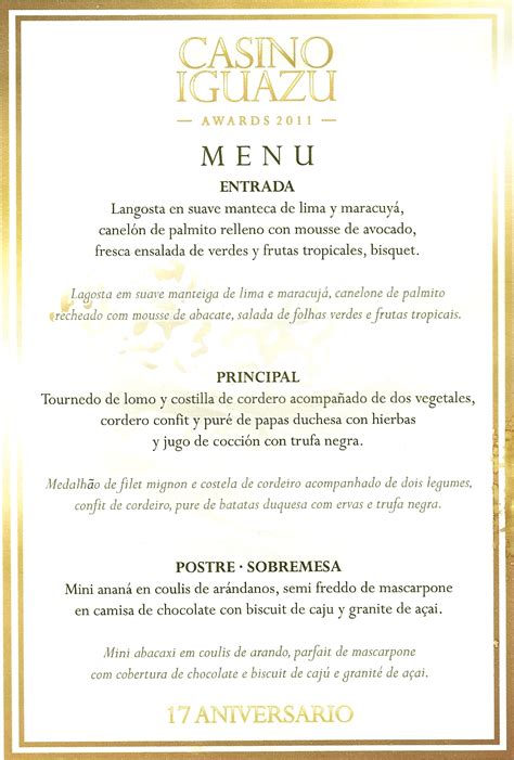 Grosvenor Casino Menu De Jantar