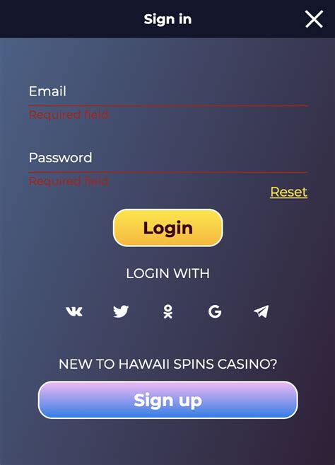 Hawaii Spins Casino Login