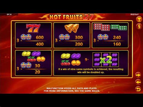 Hot Fruits 27 Bwin