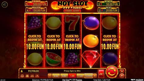 Hot Slot 777 Rubies Slot Gratis