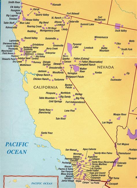 Indian Casino California Mapa