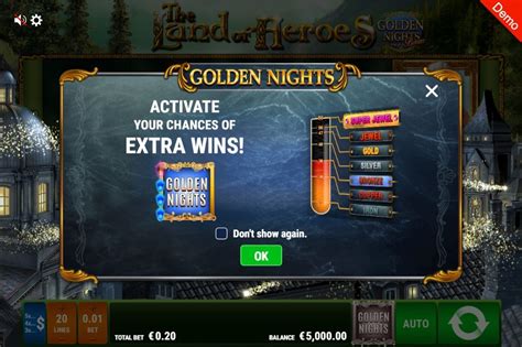 Jogue Land Of Heroes Golden Night Bonus Online