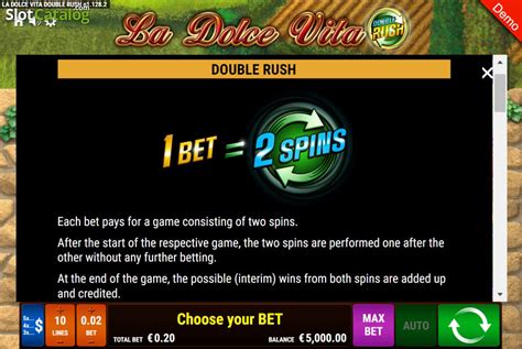 La Dolce Vita Double Rush Betsson