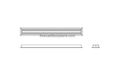 Linear Difusor Ranhura Do Cad Detalhes