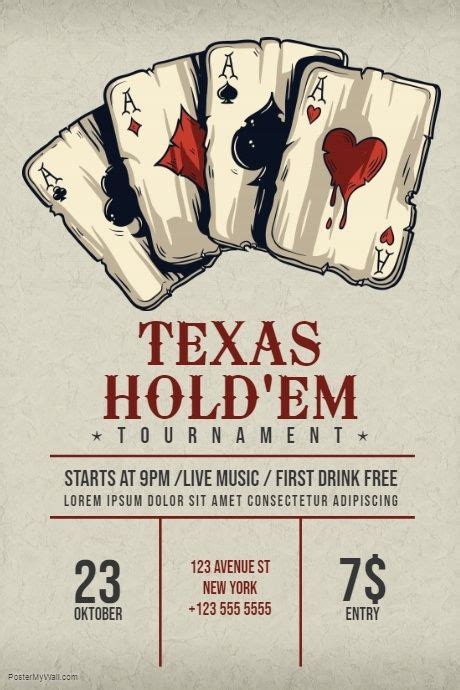 Livre Texas Holdem Flyer Modelos