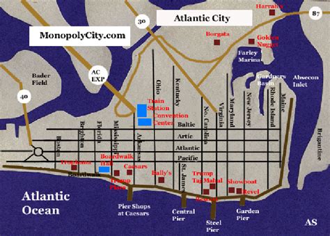 Locais De Casino Em Atlantic City Mapa
