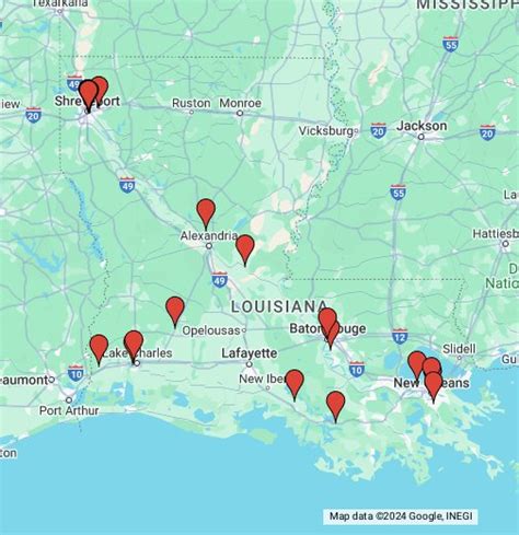 Mapas Casinos Louisiana