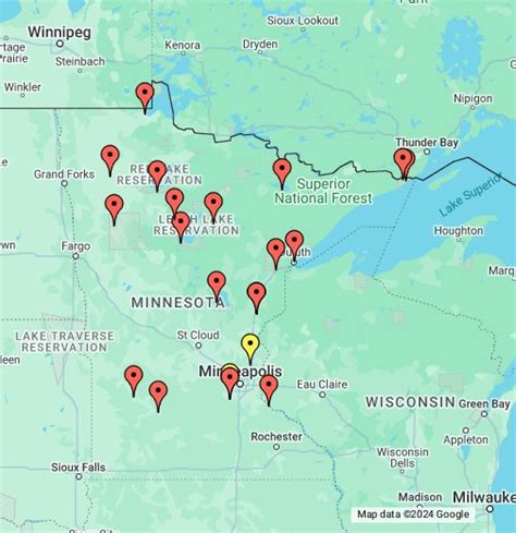 Minneapolis Minnesota Casinos Mapa