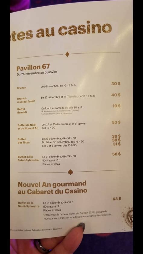 O Casino De Montreal Menu