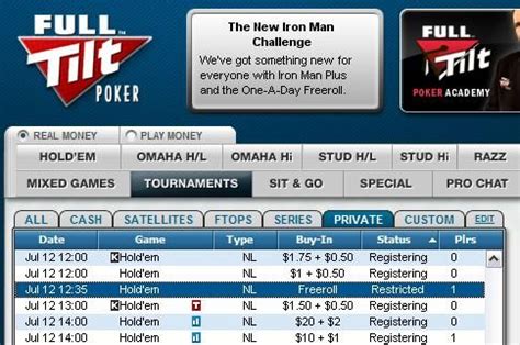 O Full Tilt Poker Freeroll Agenda