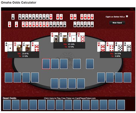 O Poker Omaha Capital Calculadora