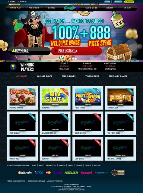 Paradise 8 Casino Login