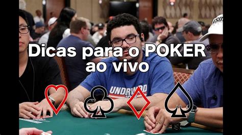 Poker Ao Vivo Dicas Pro