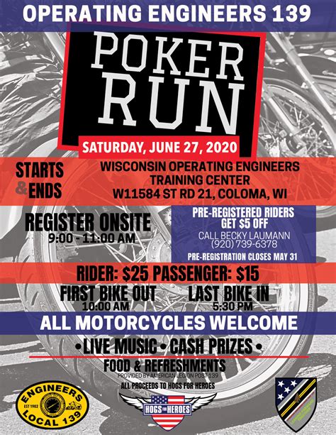 Poker Run 2024 Agenda