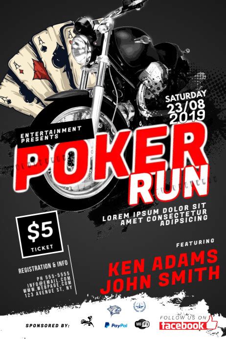 Poker Run Flyer Exemplos