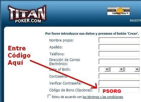 Poker Titan Codigo De Bonus