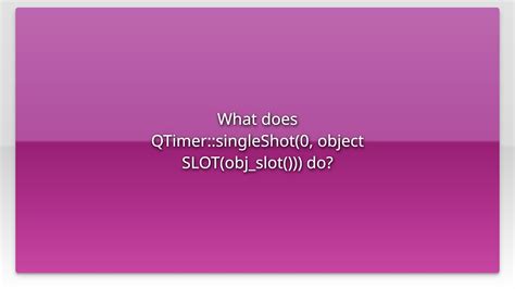 Qtimer Singleshot Parametros De Espaco