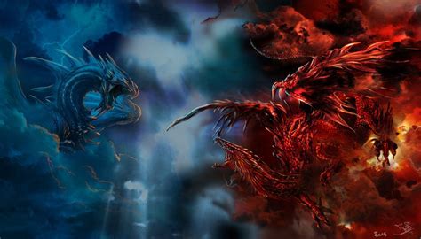 Red Dragon Vs Blue Dragon Blaze