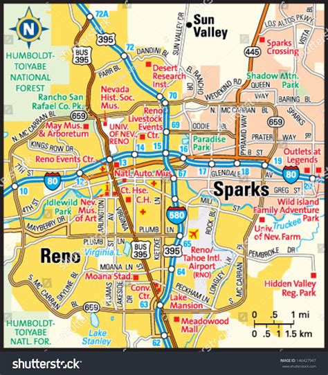 Reno Area De Cassino Mapa