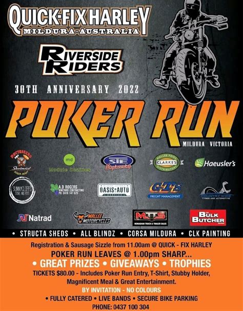 Riverside Pilotos Poker Run Mildura