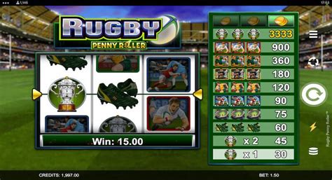 Rugby Penny Roller Slot - Play Online