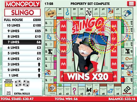 Slingo Monopoly Betway