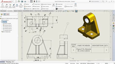 Solidworks Desenho Slot Texto Explicativo