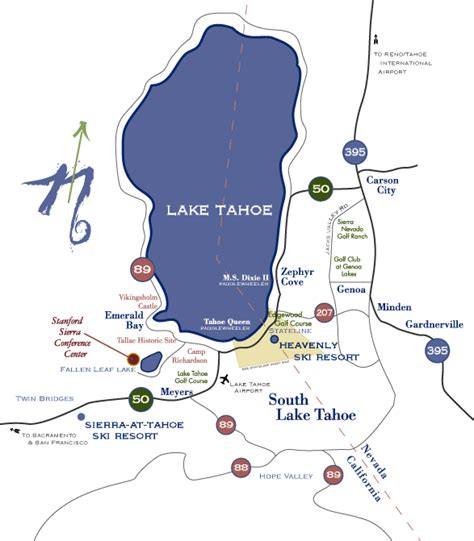 South Lake Tahoe Casinos Mapa