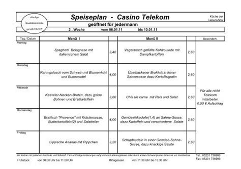 Speiseplan Casino Staatskanzlei Potsdam