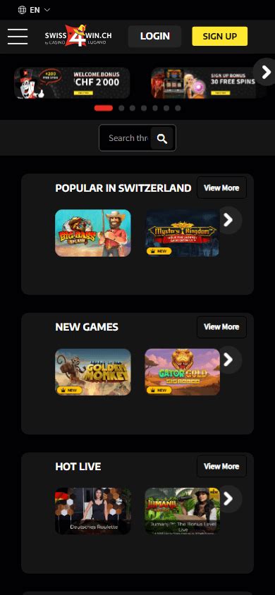 Swiss4win Casino Mobile
