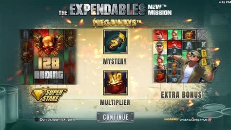 The Expendables New Mission Megaways Pokerstars