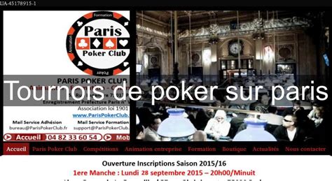 Tournoi De Poker Sur Paris