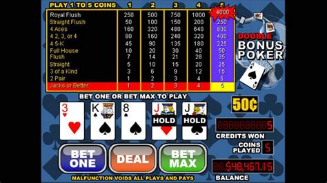 Triple Double Bonus Poker Tabela De Pagamento