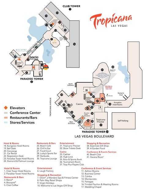 Tropicana Casino De Atlantic City Mapa Chao