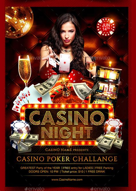 Uma Noite De Casino Flyer Ideias