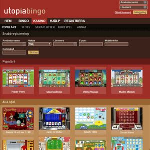 Utopia Bingo Casino Login