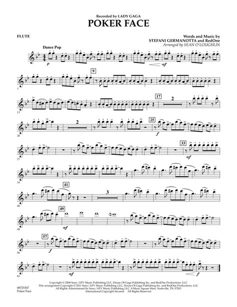 Violino Notas Para Poker Face