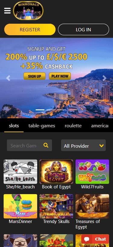 Winmonaco Casino Mobile