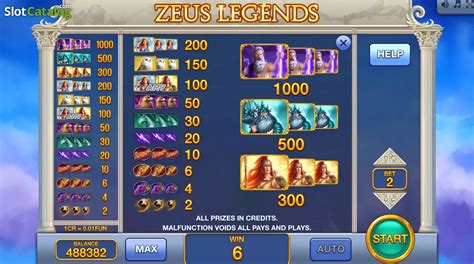 Zeus Legends 3x3 888 Casino